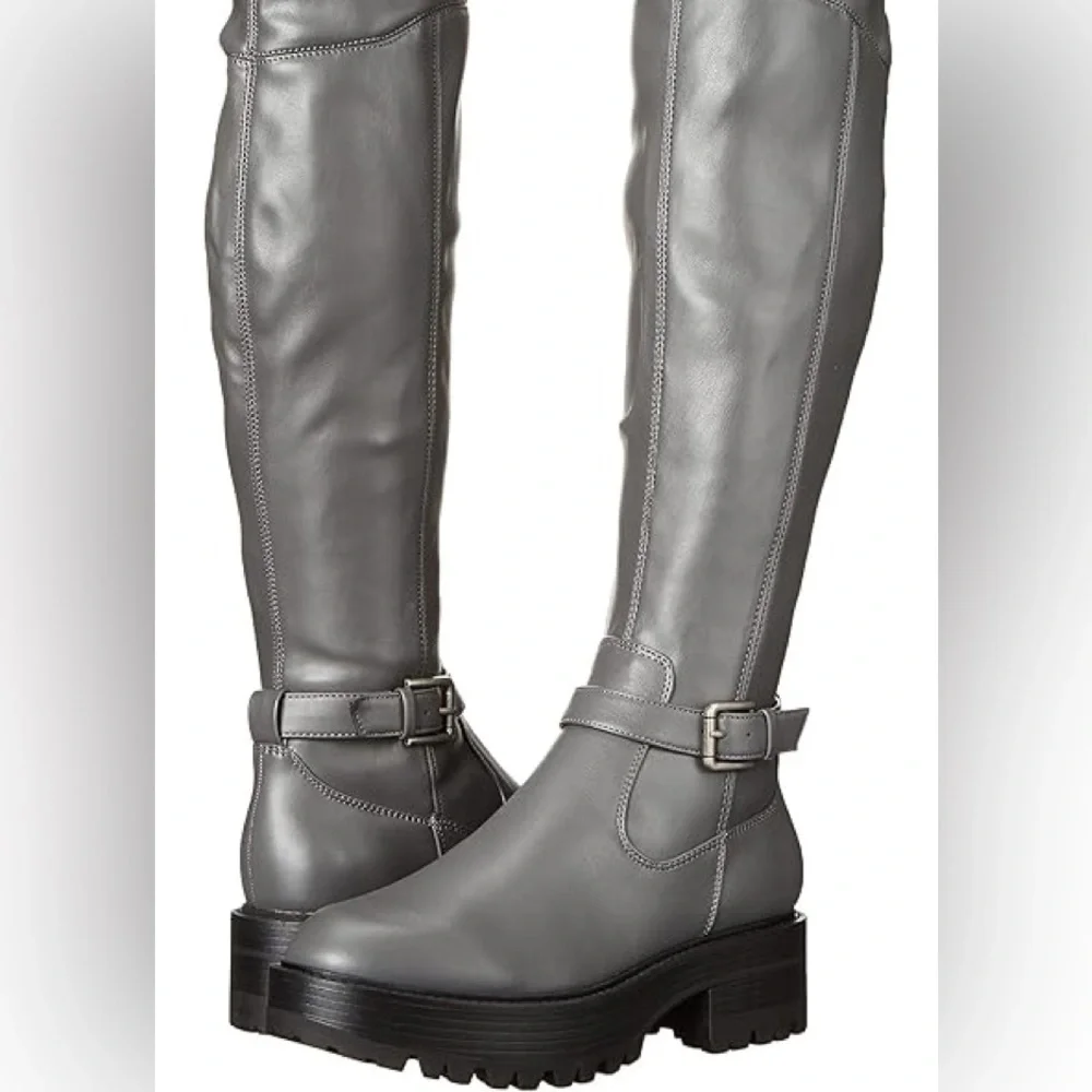 GUESS Women's Gray Frazer Over-The-Knee Boot 7M
